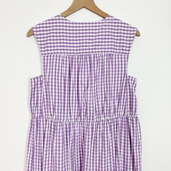 NEW Everlane The Tiered Gingham Midi Dress Size Small - Picture 10 of 15